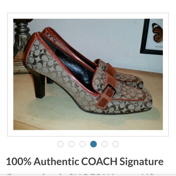 AUTHENTIC COACH SIG C/SUEDE SHOES SIZE 7.5 - Picture 3 of 15